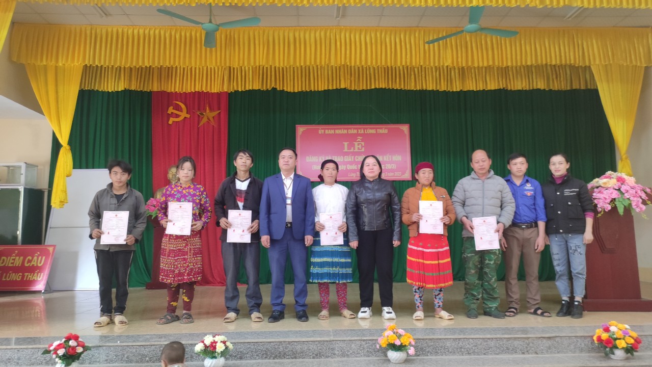 Xã Lũng Thầu tổ chức đăng ký kết hôn tập thể năm 2023