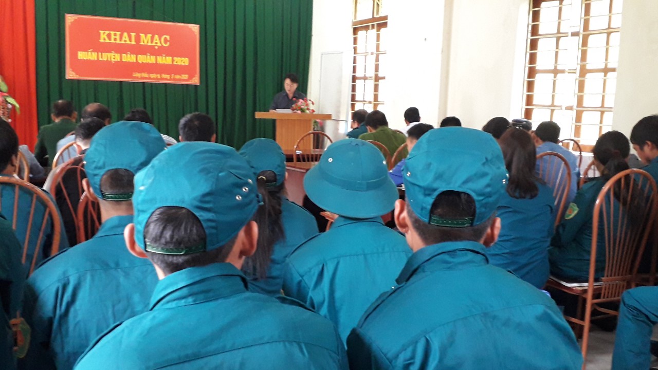 Xã Lũng Thầu tổ chức Lễ ra quân huấn luyện năm 2020
